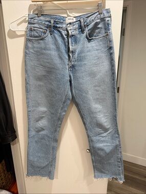 Agolde Riley Light Blue Straight Jeans